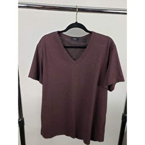 Theory V-Neck Brown Short Sleeve T-Shirt